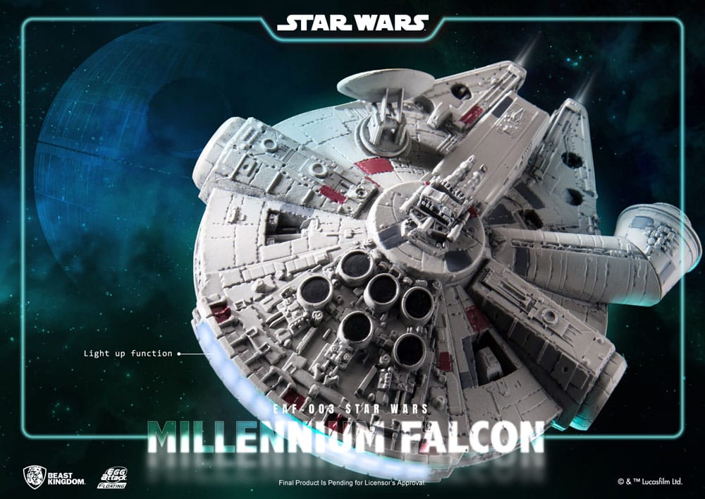 Star Wars Egg Attack Schwebe-Modell mit Leuchtfunktion Millennium Falcon 13 cm