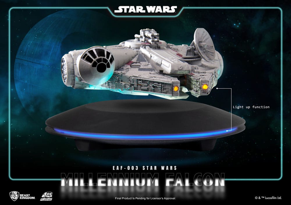 Star Wars Egg Attack Schwebe-Modell mit Leuchtfunktion Millennium Falcon 13 cm