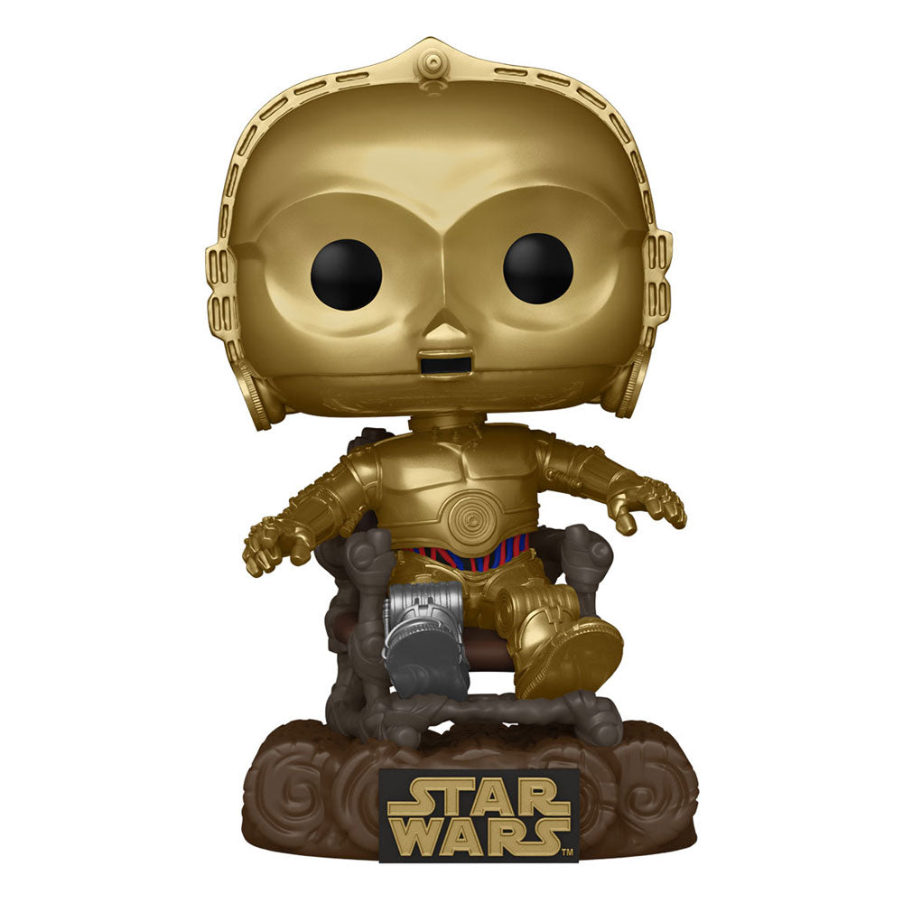 Star Wars Return of the Jedi 40th Anniversary POP! Vinyl Figur C3P0 in chair 9 cm