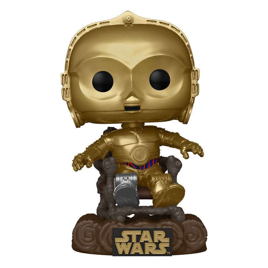 Star Wars Return of the Jedi 40th Anniversary POP! Vinyl Figur C3P0 in chair 9 cm