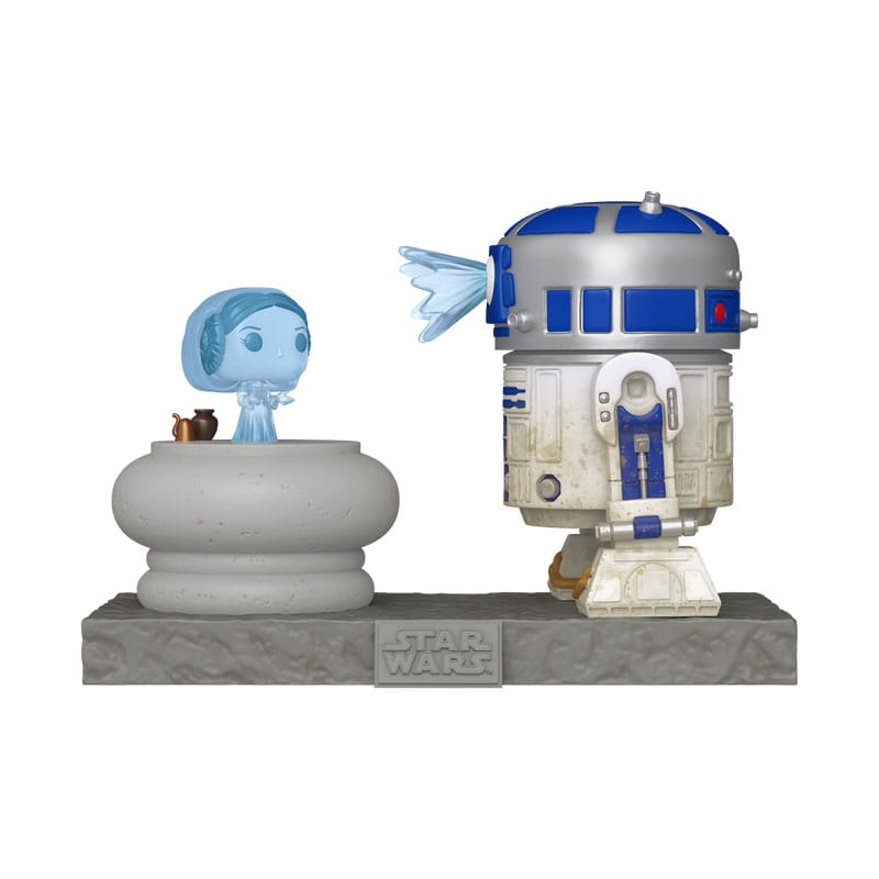 Star Wars POP! Deluxe Vinyl Figur R2D2 w/Leia 9 cm
