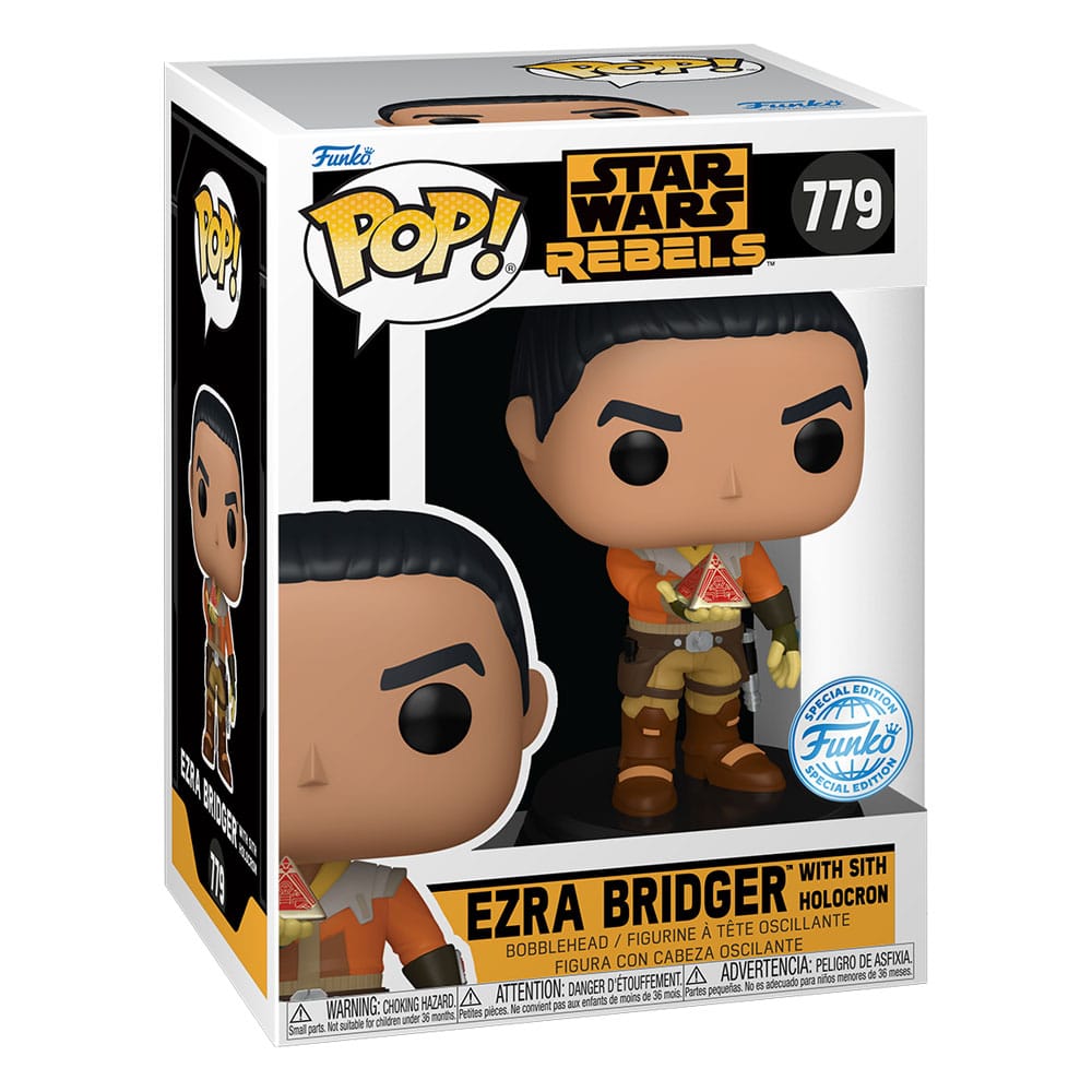 Star Wars Rebels POP! Vinyl Wackelkopf-Figur Ezra Bridger with Sith Holocron *Exclusive Version* 9 cm