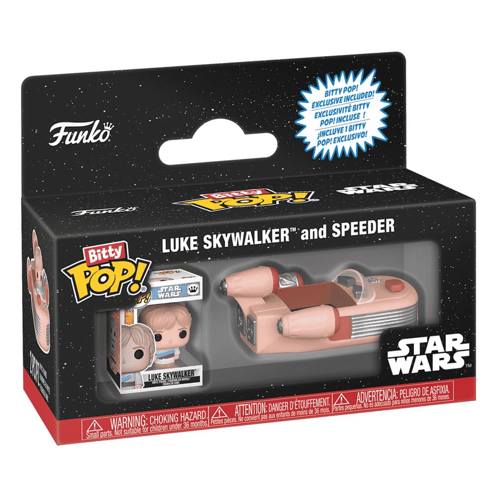 Star Wars Bitty POP! Rides Vinyl Figur Luke Skywalker and Speeder