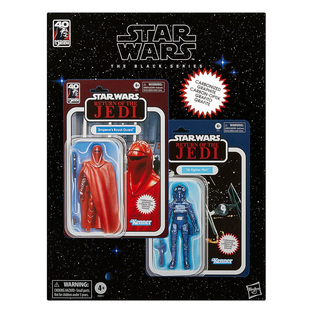 Star Wars Episode VI Black Series Carbonized Action Figures 2-Pack Emperor's Royal Guard &amp; TIE Fighter Pilot Exclusive 15 cm