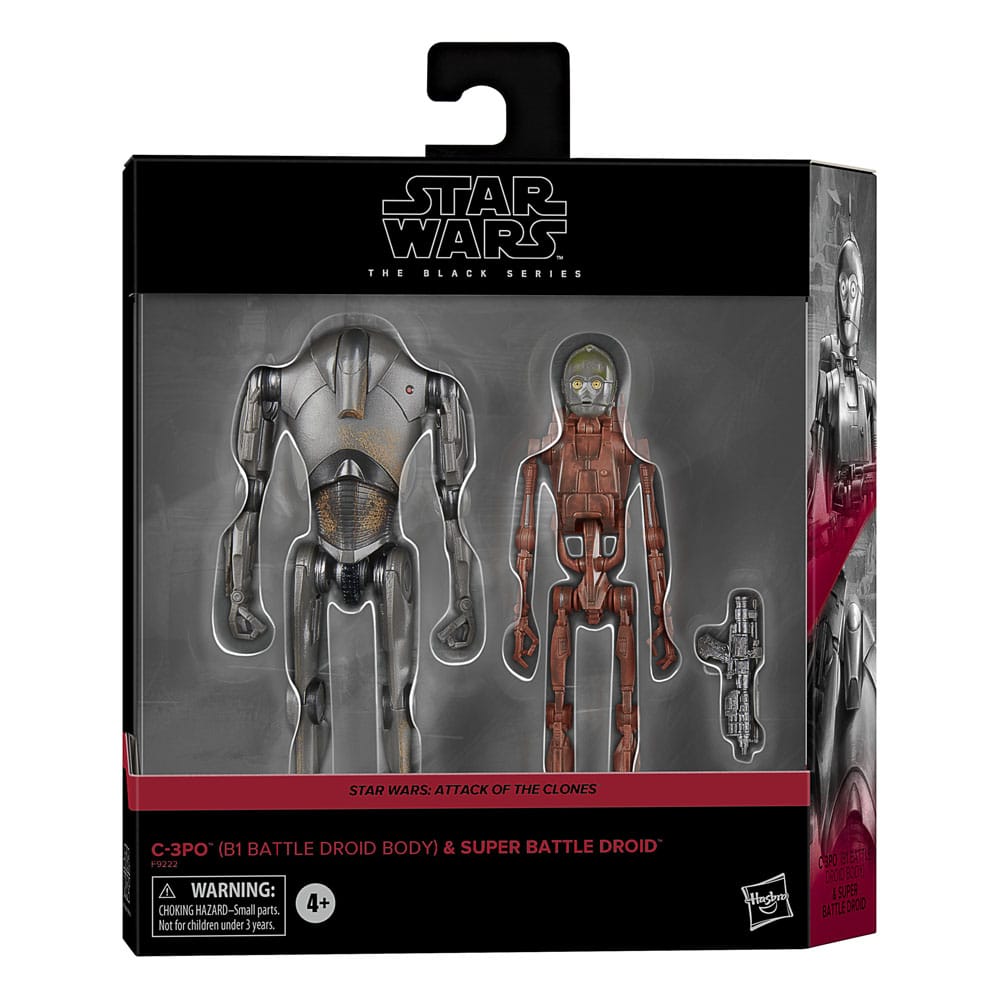 Star Wars Episode II Black Series Action Figures 2-Pack C-3PO (B1 Battle Droid Body) &amp; Super Battle Droid 15 cm