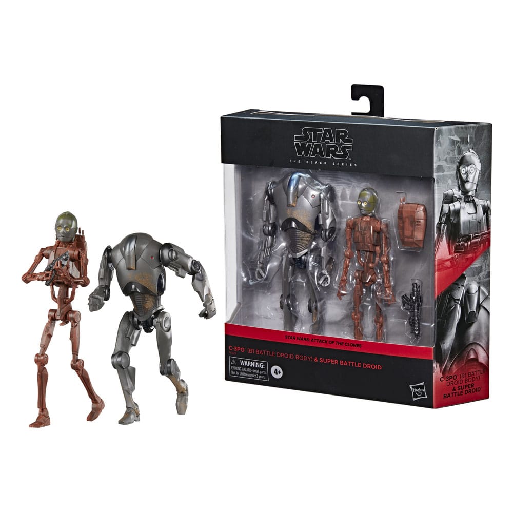 Star Wars Episode II Black Series Action Figures 2-Pack C-3PO (B1 Battle Droid Body) &amp; Super Battle Droid 15 cm