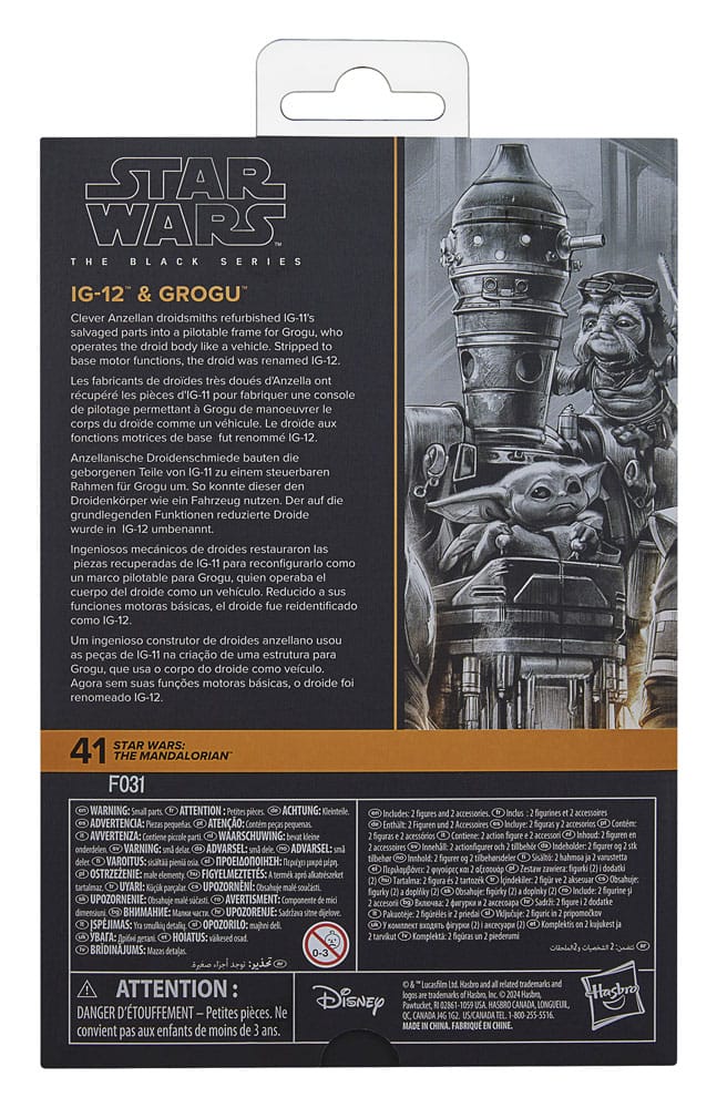 Star Wars: The Mandalorian Black Series Actionfiguren 2er-Pack IG-12 & Grogu 15 cm