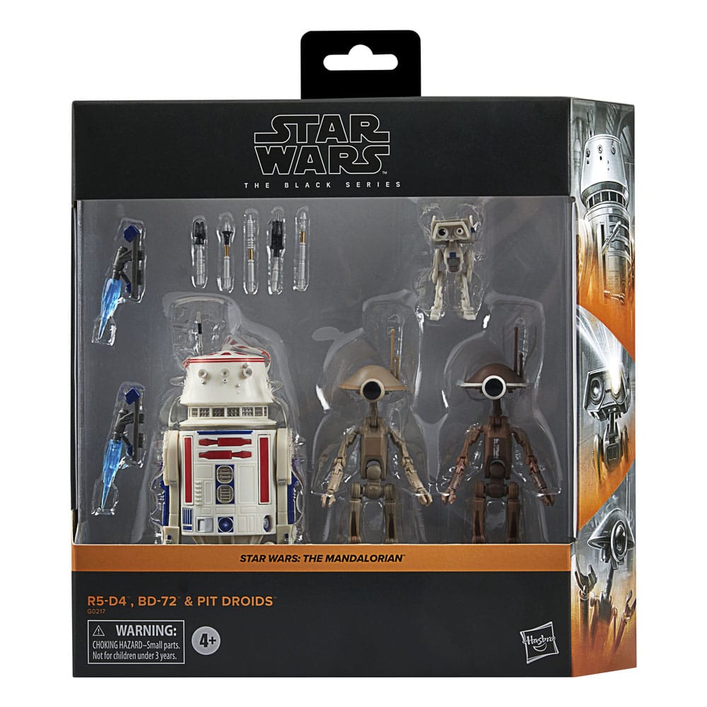 Star Wars: The Mandalorian Black Series Actionfiguren 4er-Pack R5-D4, BD-72 & Pit Droids