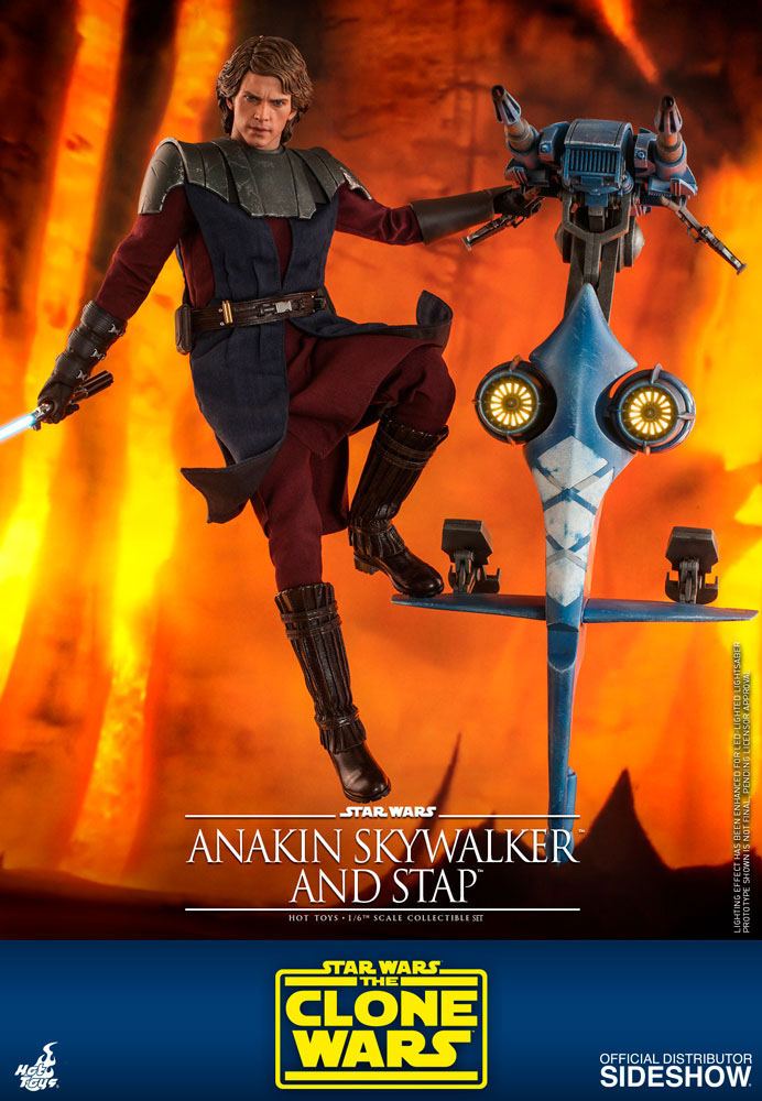 Star Wars The Clone Wars Actionfigur 1/6 Anakin Skywalker & STAP 31 cm