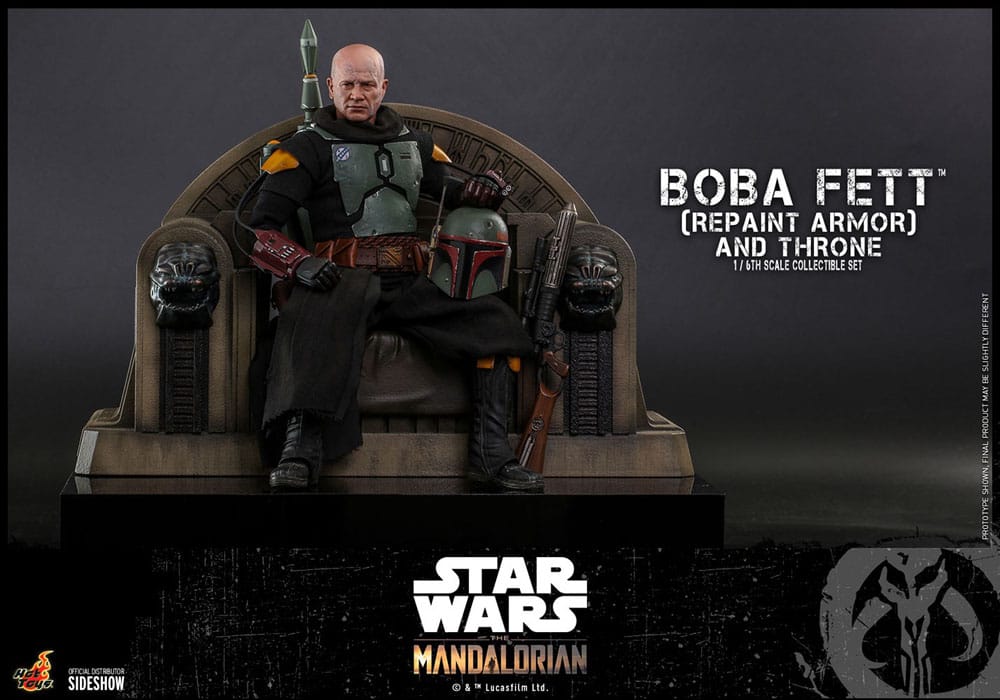 Star Wars: The Mandalorian Action Figure 1/6 Boba Fett Repaint Armor and Throne Special Edition 30 cm