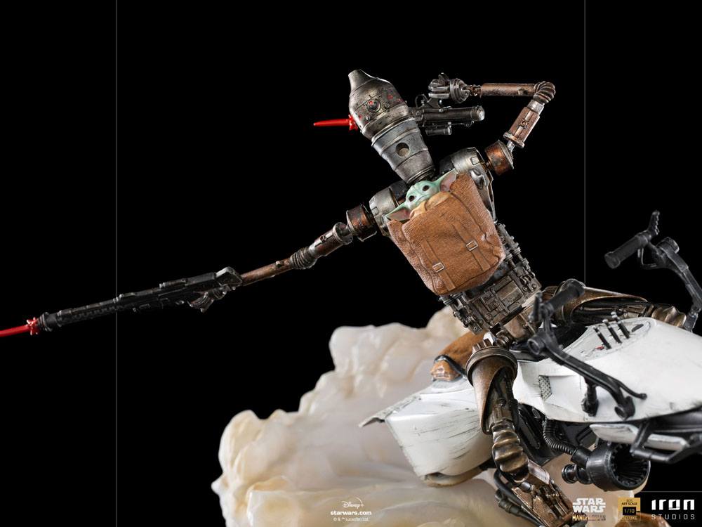 Star Wars Deluxe Art Scale - The Mandalorian - Statue 1/10 IG-11 & The Child 20 cm