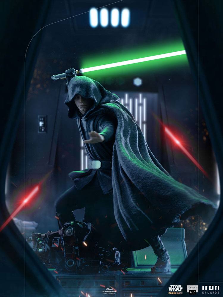Star Wars The Mandalorian BDS Art Scale Statue 1/10 Luke Skywalker Combat Version 24 cm