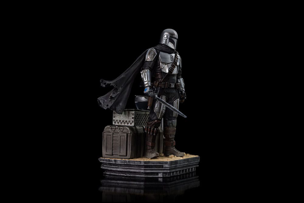 Star Wars The Mandalorian Art Scale Statue 1/10 Din Djarin and Din Grogu 21 cm