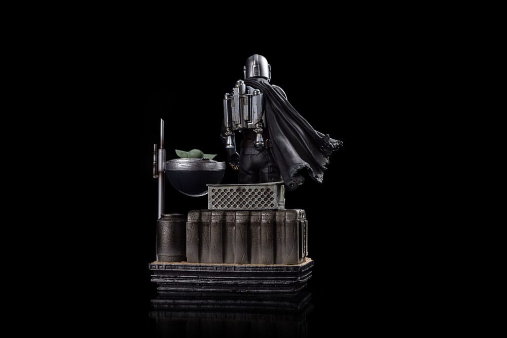 Star Wars The Mandalorian Art Scale Statue 1/10 Din Djarin and Din Grogu 21 cm
