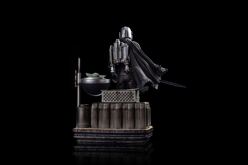 Star Wars The Mandalorian Art Scale Statue 1/10 Din Djarin and Din Grogu 21 cm