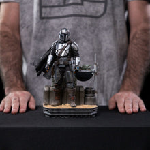 Star Wars The Mandalorian Art Scale Statue 1/10 Din Djarin and Din Grogu 21 cm