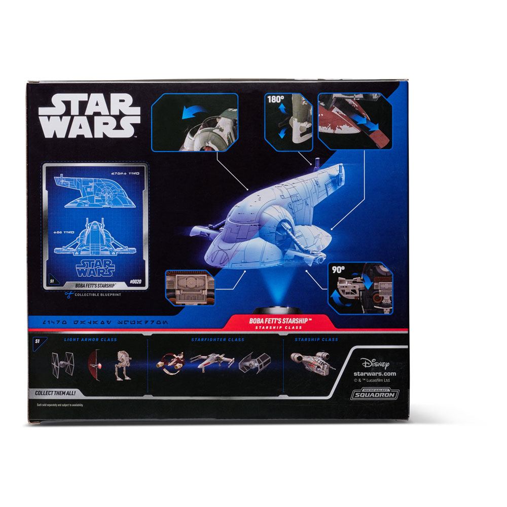 Star Wars Micro Galaxy Squadron Fahrzeug mit Figuren Boba Fett`s Starship 20 cm