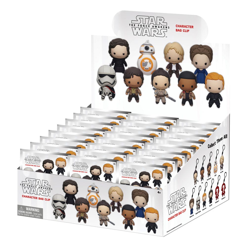 Star Wars: Das Erwachen der Macht 3D PVC-Taschenanhänger Display (24)