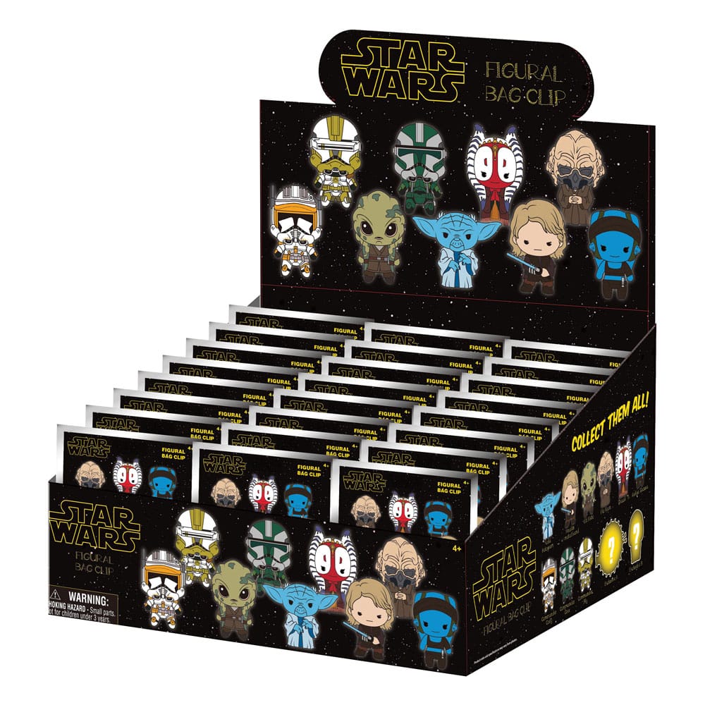 Star Wars-EP III Revenge Of Sith 3D PVC-Taschenanhänger Serie 1 Display (24)