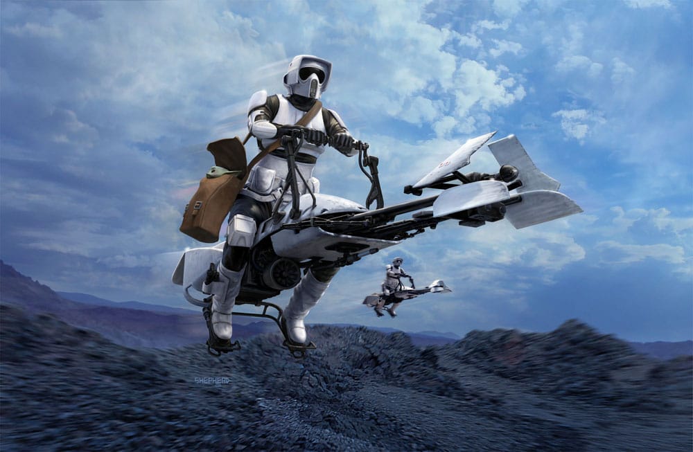 Star Wars Modellbausatz 1/12 Speeder Bike 26 cm