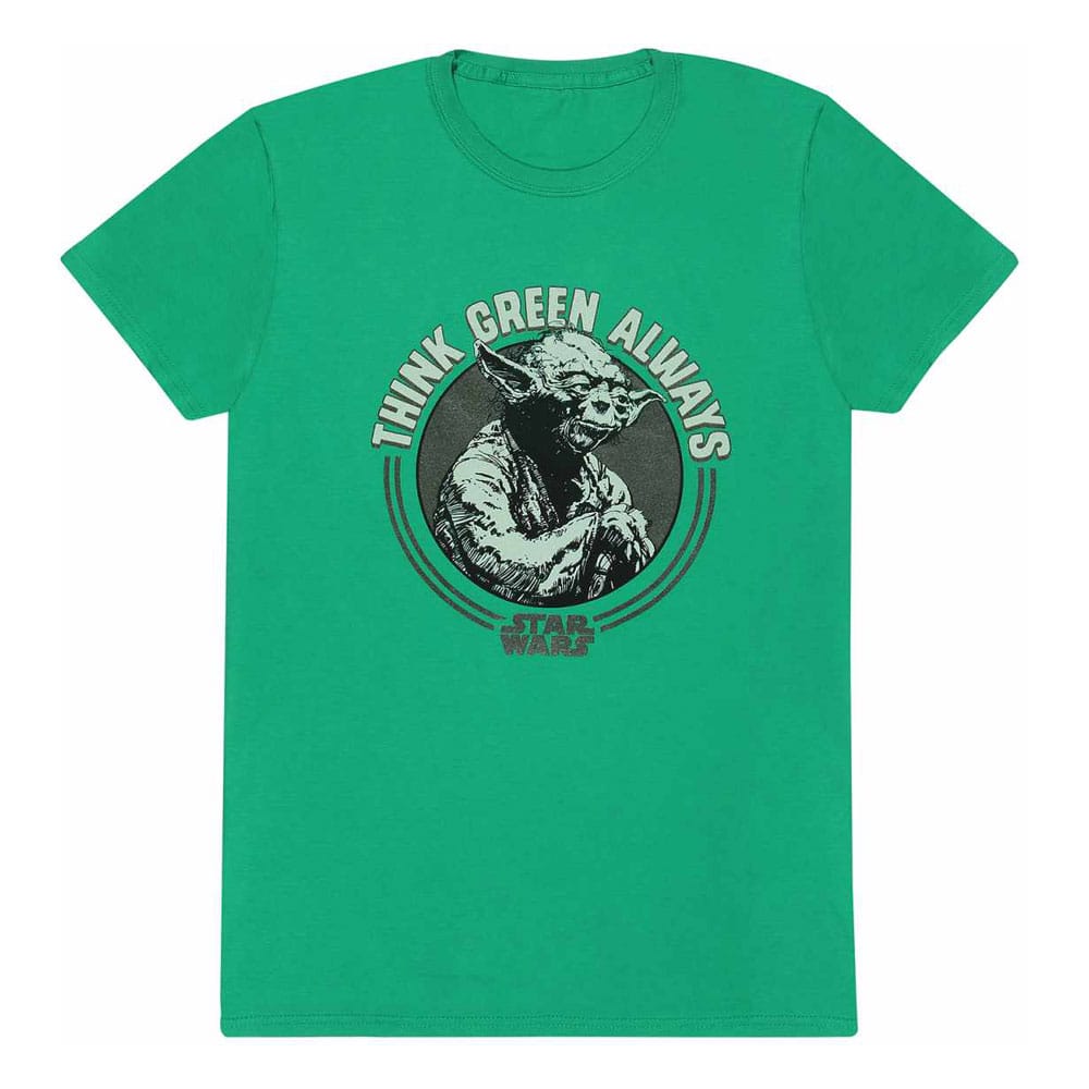 Star Wars T-Shirt Yoda Think Green Größe S